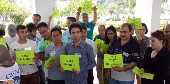 Participants learned about protection for refugees in the Asylum Seeker Exercise